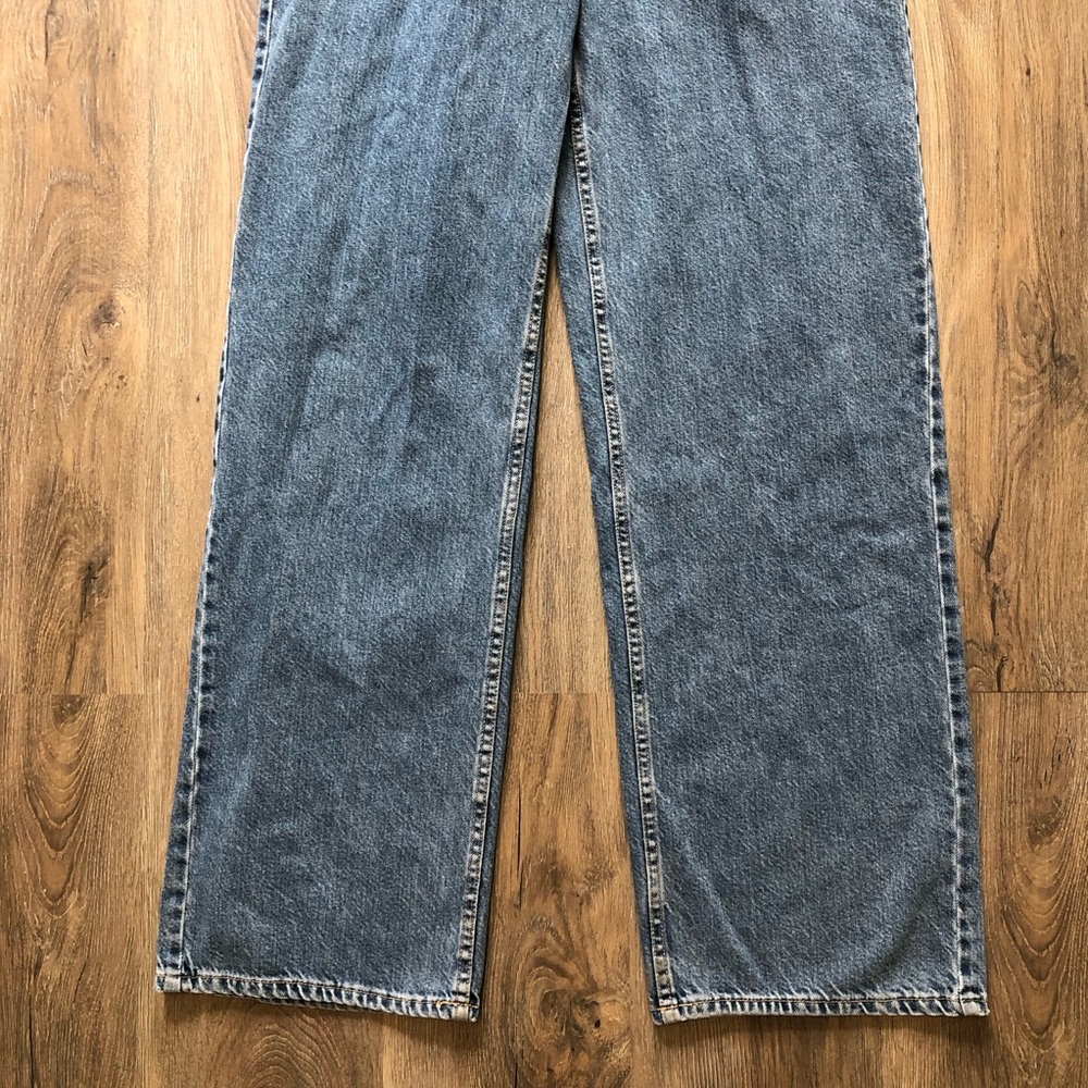 Zara Denim Long Sleeve Wide Leg Jumpsuit - Picture 10 of 16